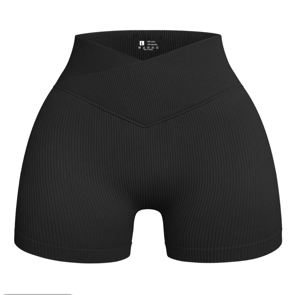 High-Waisted Ribbed Women's Shorts Set of 3